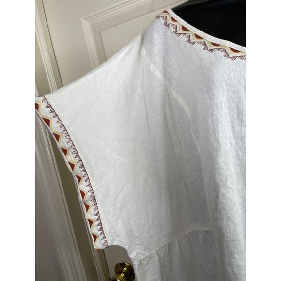 Sonoma Top Womens Plus Size 4X Dolman Sleeve Embroidered Boho Cream NWT - Picture 6 of 12